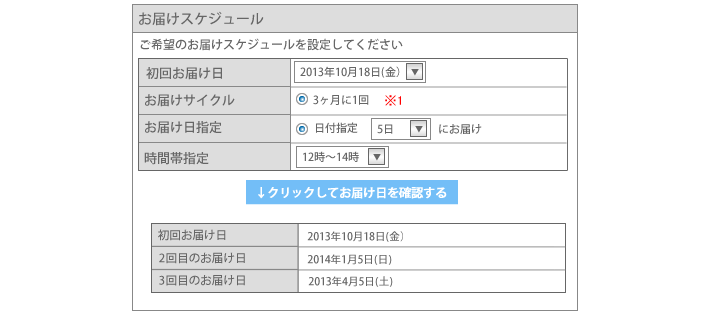 定期コースお届け